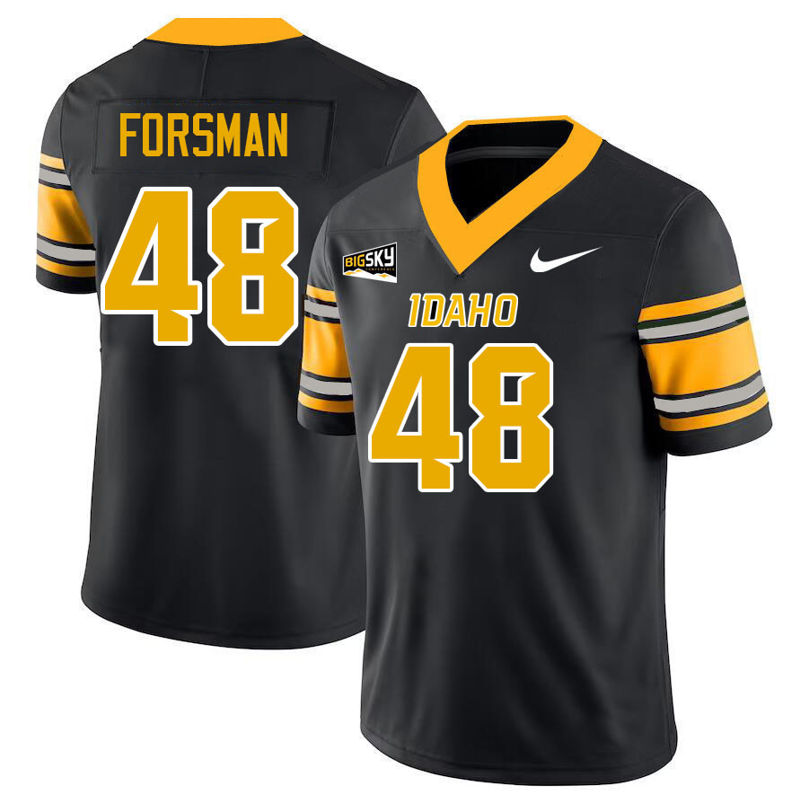 Idaho Vandals #48 Owen Forsman College Football Jerseys,Uniforms Stitched-Black